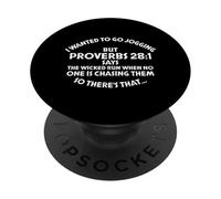 Proverbs 28:1 Christian Funny Bible Verse Scripture PopSockets Adhesive PopGrip