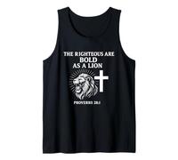Proverbs 28:1 -The Righteous Are Bold As a Lion Bible Verse Tank Top