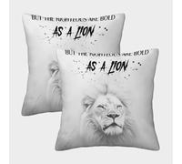 'Proverbs 281 Quote' Poster, Picture, Metal Print, Paint by The Creative Hub Pillowcase Anti Allergy Throw Pillow Covers for Home Spring Decor 40x40cm
