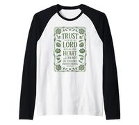 Proverbs 3:5 NIV | Christian Faith Bible Scripture Verse Raglan Baseball Tee