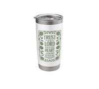 Proverbs 3:5 NIV | Christian Faith Bible Scripture Verse Stainless Steel Insulated Tumbler