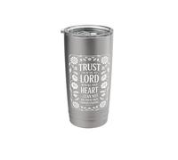 Proverbs 3:5 NIV | Christian Faith Bible Scripture Verse Stainless Steel Insulated Tumbler
