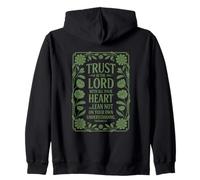 Proverbs 3:5 NIV | Christian Faith Bible Scripture Verse Zip Hoodie