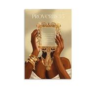 Proverbs 3：5 Quote Poster, Bible Art Decoration, Christian Religious Decoration, Home Decoration Unframe 20x30inch(50x75cm)