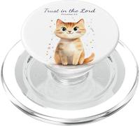 Proverbs 3:5 Trust in the LORD - Women Girls Cat Verse PopSockets PopGrip for MagSafe