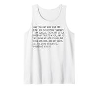 Proverbs 31:10-12 an Excellent Wife who can find? She is far Tank Top