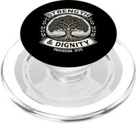 Proverbs 31:25 Strength & Dignity Christian Bible Scripture PopSockets PopGrip for MagSafe