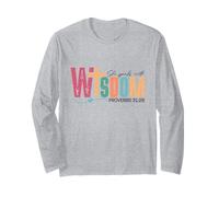 Proverbs 31:26 She Speaks with Wisdom Colorful Long Sleeve T-Shirt