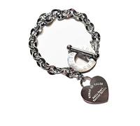 Proverbs 31 Bracelet for Women, Stainless Steel Chain with Noble Heart Warrior Spirit Heart Charm and Proverbs 31:10 Toggle, Christian Gifts for Women