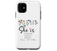 Proverbs 31 She is Strong Fierce Brave Full Fire Christian Case for iPhone 11