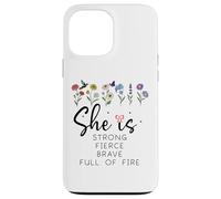 Proverbs 31 She is Strong Fierce Brave Full Fire Christian Case for iPhone 13 Pro Max