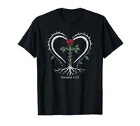 Proverbs 4:23 Guard Your Heart Christian Rose Vine & Thorns T-Shirt
