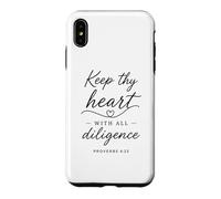 Proverbs 4:23 Keep Thy Heart With All Diligence Bible Verse Case for iPhone XS Max