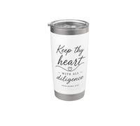 Proverbs 4:23 Keep Thy Heart with All Diligence Bible Verse Stainless Steel Insulated Tumbler