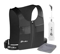 PROVEST Running Vest with 8 Pockets, Lightweight Hydration Backpack with Phone and Bottle Holders for Trail Running, Hiking, Cycling, Running Vest for Women and Men ( Black )