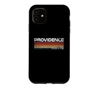 Providence Rhode Island Retro Stripes Vintage City Design Case for iPhone 11