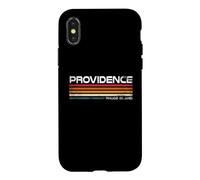 Providence Rhode Island Retro Stripes Vintage City Design Case for iPhone X/XS