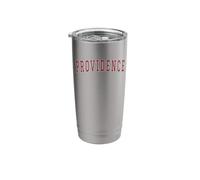 Providence Rhode Island Souvenir College Style Red Text Stainless Steel Insulated Tumbler