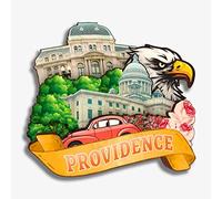 Providence Rhode Island USA America Fridge Magnet Wooden Collection 3D Wood Handmade Travel City Souvenirs Refrigerator Magnet Home Decoration Gift -446