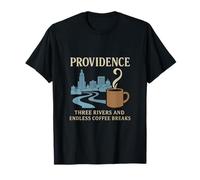 Providence RI Three Rivers Endless Coffee Breaks T-Shirt