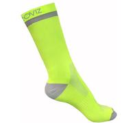 Proviz Adult Men's and Women's Classic Mid-Calf Airfoot Running Socks, Black/Yellow/Pink - yellow - Large