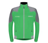 Proviz Men's Nightrider Reflective Waterproof Cycling Jacket Hi Visibility Breathable Cycling Coat, Green, 3XL