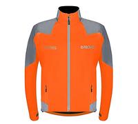 Proviz Men's Nightrider Reflective Waterproof Cycling Jacket Hi Visibility Breathable Cycling Coat, Orange, L