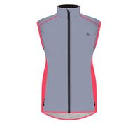 Proviz Women's Active Reflective Gilet - REFLECT360 Cycling & Running Vest, Windproof, Water-Resistant, Hi Vis Coral Size 14