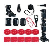 PROVO Helmet Mount Front + Side Kit, for Action Camera Compatible with GoPro 8/7/6/5/4
