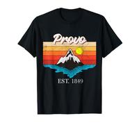Provo Mountain River Retro Sunset USA Trip Provo Value Graphic T-Shirt