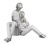 provo polyresin elternfreude sculpture in white and silver