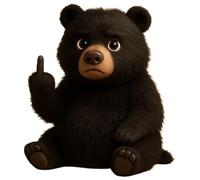 Provocative Animal Doll Series with Satirical Poses, Perfect for Office Desk Decor and Gag Gifts, Soft Plush Collection with White Background Presentation G