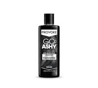 PROVOKE Go Ashy Shampoo 200ml, Remove Brassiness & Adds Silvery Tone to Hair, Formulated with Triple Toning Technology, Turn Warm & Brassy Hair to Cool & Ashy
