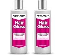 PROVOKE Hair Gloss High-Shine Coat Conditioner 200ml, Mirror Shine Transparent Glow Shine. Get Extra Care and Softness with an Added Colour Boost (Pack of 2)
