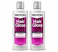 Provoke Hair Gloss Shampoo & Conditioner 200ml x2, High Shine Hair Care Set, Glossing Shampoo & Moisturising Conditioner for Sleek, Smooth & Shiny Hair, All Hair Types