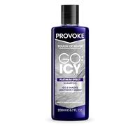 PROVOKE Touch of Silver Go Icy Shampoo 200ml, Icy Platinum Look in Just 1 Wash, Triple Toning Technology to Cool Down Brassy Tones, Enriched with Keratin
