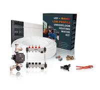 Prowarm Water Underfloor Heating - Low Profile 18mm - Multi Room 4 Zone Kit / 80M2
