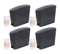 ProWashroom Sanitary Bin 80L & 20 Bin Liners - Slimline Washrooms Toilets Hygienic Disposal Pedal Bins