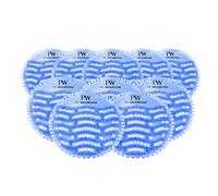 PROWASHROOM Urinal Mats Pack of 10 - Anti-Splash Urinal Screens - 30 Day Odour Control - Flexible Non-Slip - Includes 2 Disposable Gloves - Individully Wrapped 165mm Diameter (Blue Ocean)