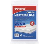 PROWEE 2 Pack Queen Size Disposal Bags 60" x 100" by 14-Inch Thick Clear Mattress Storage Bag Mattress Cover Disposal Bag Queen Size Mattress Plastic Cover for Moving