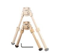 ProWildGear 360 Degree Rotation Aluminum Alloy Bipod Adjustable Extension Quick Detach Picatinny 21mm Rail Mount with Spikes with Metal Foregrip (DE, One size)