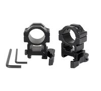 ProWildGear Aluminium Alloy Quick Release Detach High Profile Scope Rings Mounts Picatinny 1 Inch 25.4 mm Diameter 20 mm Rail Pack of 2