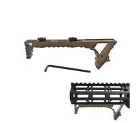 ProWildGear Aluminum Link Curved Angled Hand Stop for M-lok Compatible Handguard System (DE)
