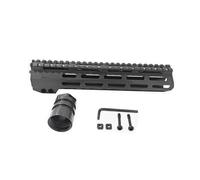 ProWildGear AR15 Aluminium Ultra Slim Raw for M-lok Compatible Handguard Black 10'' Long Top Rail 24 Slot with Steel Nut for Airsoft Hunting Rifle Scope