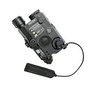 ProWildGear PEQ-15 Style Battery Case Box Sight + LED Flashlight BK/DE For AEG GBB CQB (black/green dot)