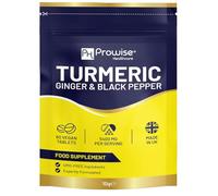 Prowise Turmeric 5400mg Tablets with Black Pepper & Ginger - 95% Curcumin High Strength Formula, 60 Easy-Swallow Tablets (Not Capsule or Powder) | Letterbox Friendly UK Made