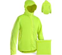 Prowiste Cycling Jacket for Men S - Waterproof and Breathable - Reflective Rain Jacket with Hood & Back Pocket - Compact with Storage Bag.