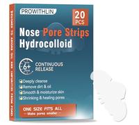 prowithlin 20 Pcs Nose Strips - Gentle Hydrocolloid Patches for Blackheads, Oil Control and Pore Care - Pore Strips Blackhead Remover for All Skin Types (15 pack)