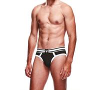 Prowler Black & White Brief, Super Comfy With Elasticated Waist Band (Small 28"-30")
