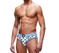 Prowler Blue & White Paw Print Brief, Super Comfy With Elasticated Waist Band (X-Large 34"-36")